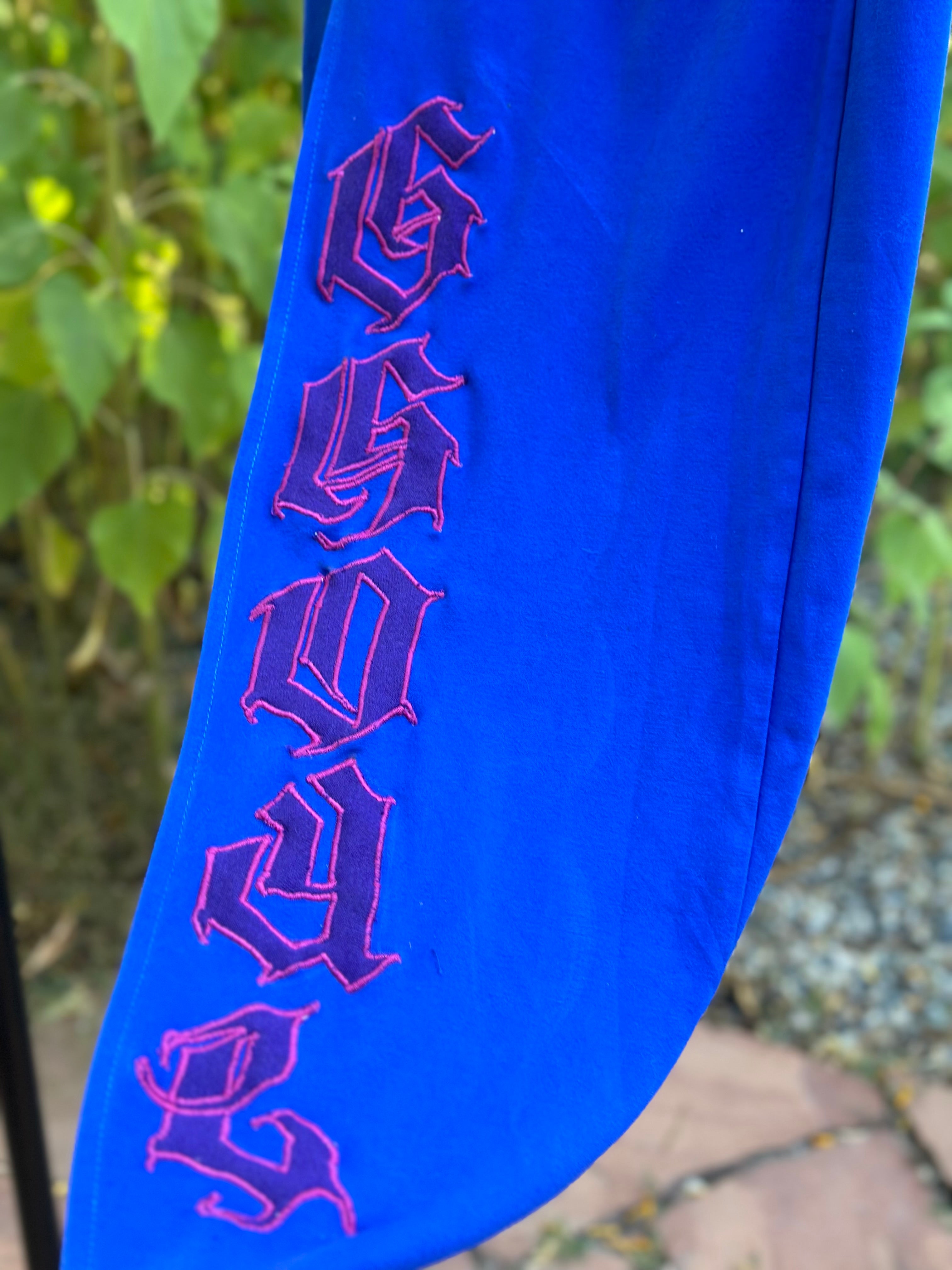 blue pink & purple skirt