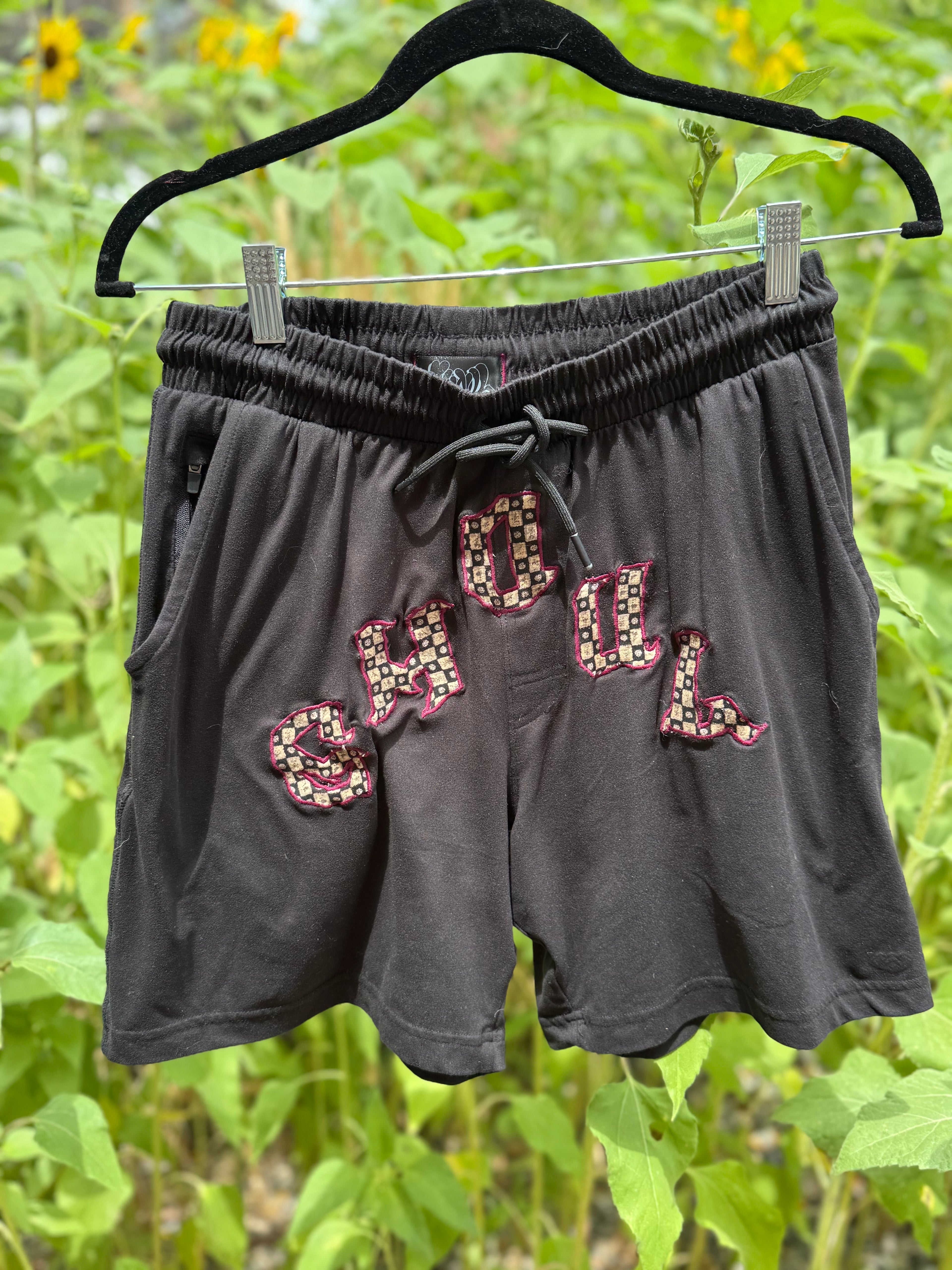 checkered ghoul shorts