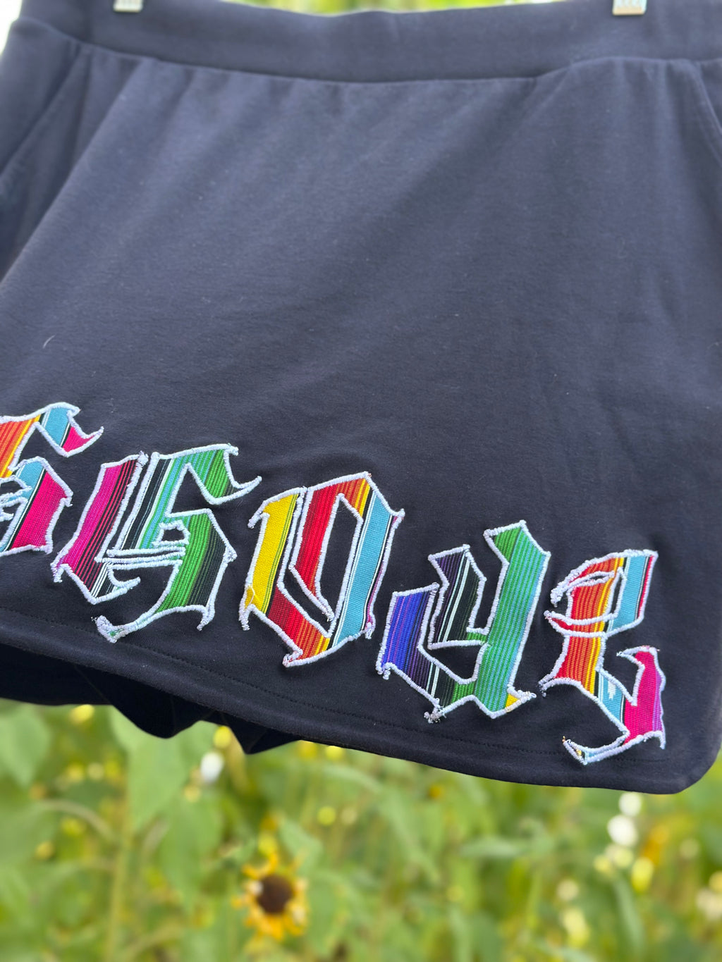 black skirt (with shorts!!) (AND POCKETS)