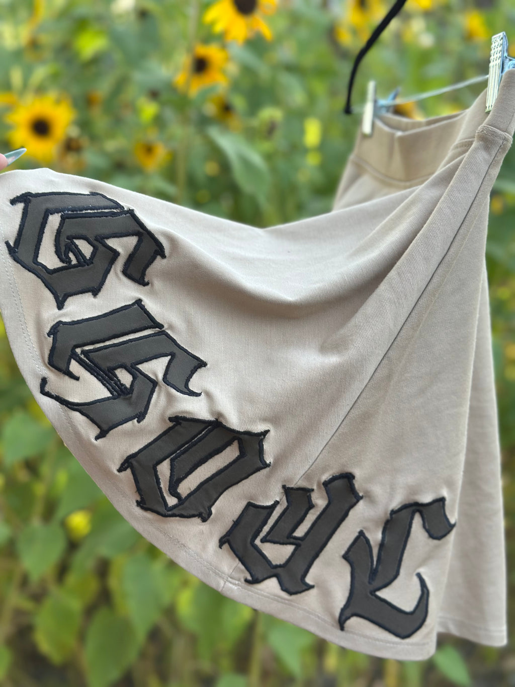 tan skirt WITH SHORTS