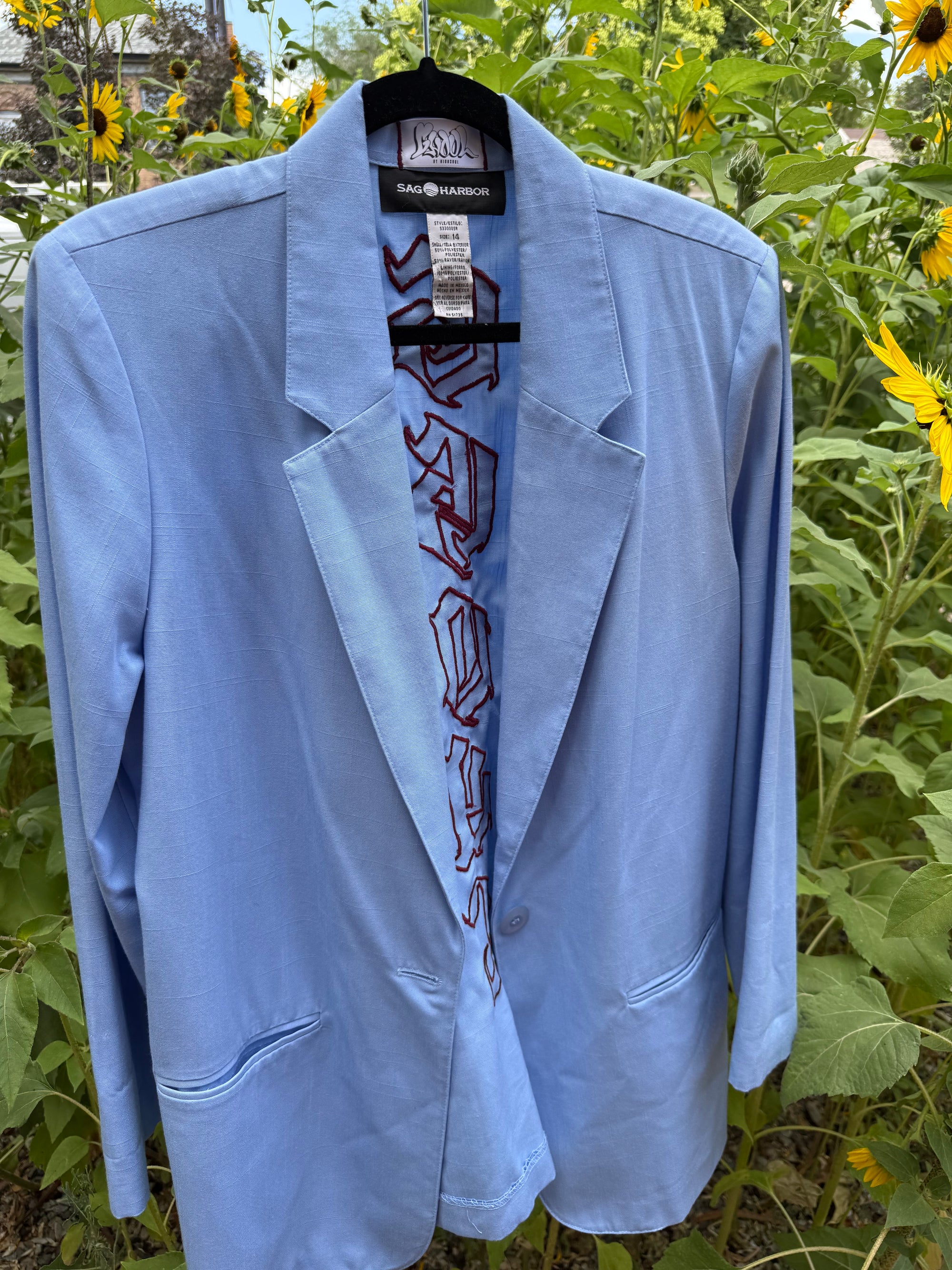 baby blue blazer
