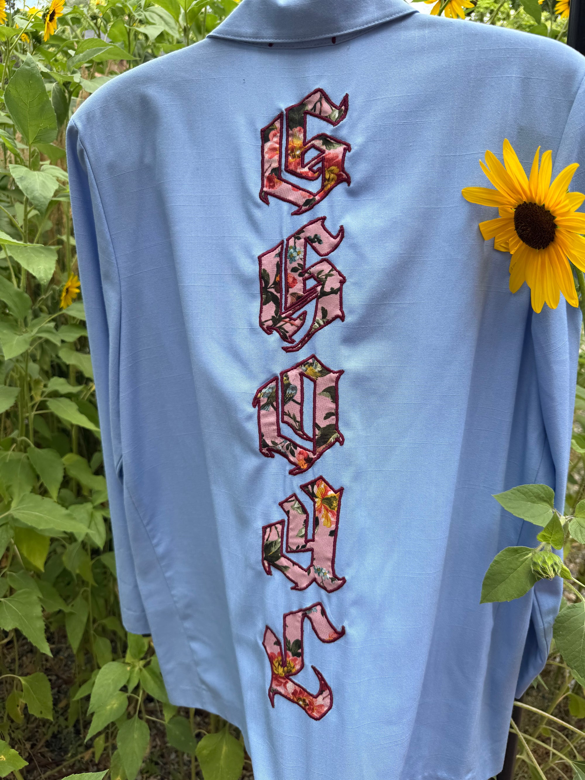 baby blue blazer