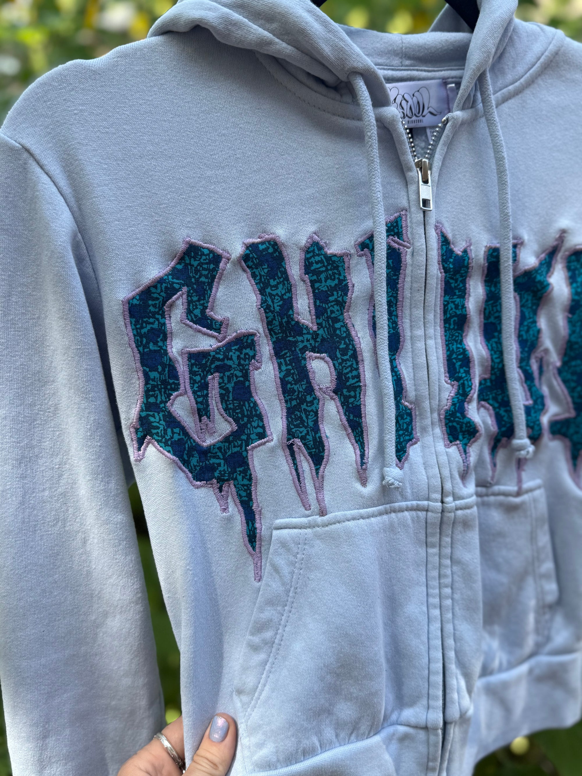 baby blue zip up