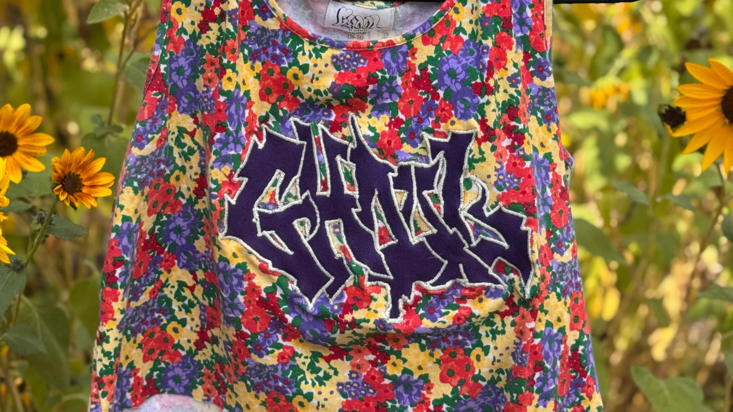 FLORAL 90S STYLE CROP/ TANK TOP