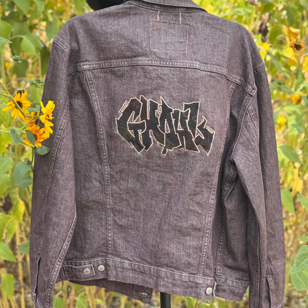 LEVIS JEAN JACKET WITH VINTAGE PAISLEY LETTERS